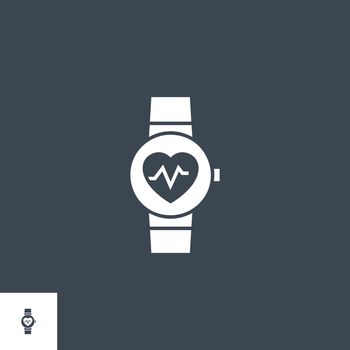 Smart Watch Medical Service related vector glyph icon.