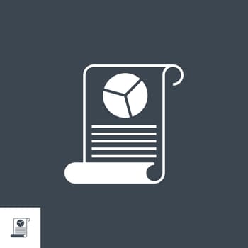 Report related vector glyph icon.