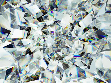 kaleidoscope Gemstone or shining diamond pattern background