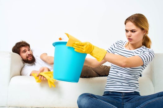 housework married couple service interior cleaning Lifestyle
