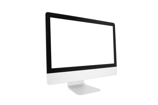 Desktop computer modern style with simplicity blank screen isola