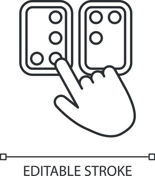 Braille directions linear icon