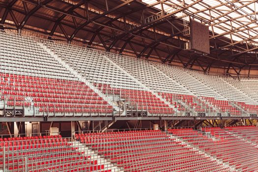 stadium without spectators during the match during the coronavirus
