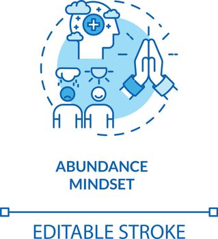 Abundance mindset concept icon