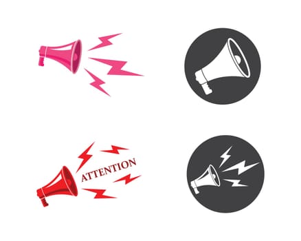 speaker,megaphone logo icon vector design
