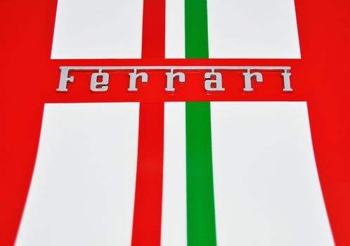 Ferrari sign and Italian flag colors