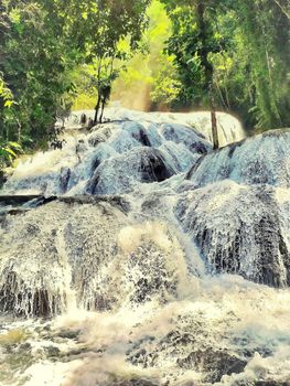 Saluopa Waterfall from Tentena, Central Sulawesi