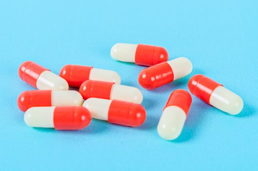 Antibiotic pills capsules.