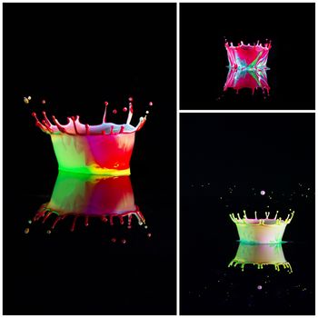 Collage Of Crowns In Liquid Drop Art