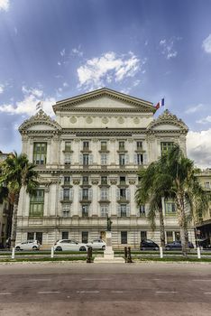 Southern facade of the Opera House, Nice, Cote d'Azur, France