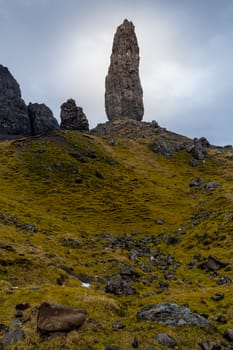 Path to the Old man of Storr Pinnacle Rock Isle of Skye Scotland