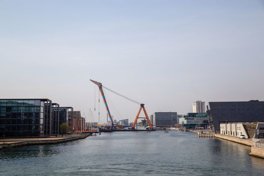 Massive Floating Crane in Copenhagen Harbour
