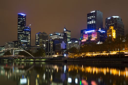 Melbourne skyline view over the Yarra River