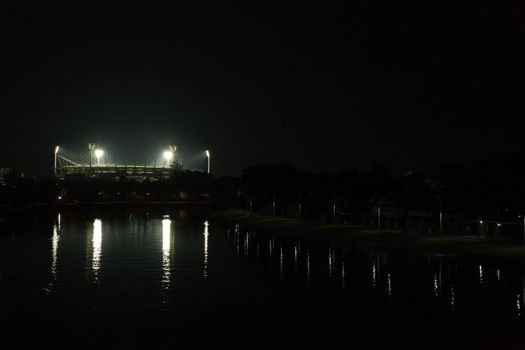 Melbourne Cricket Ground by night, Australia