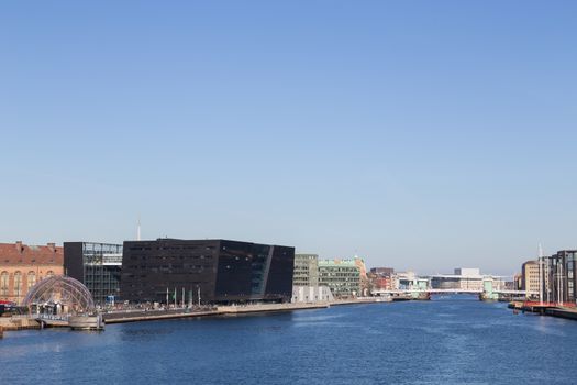 Copenhagen view with Royal Library and Mobile Greenhouse