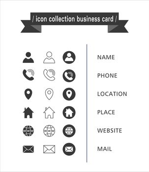Contacts business line icons. User web page contact  Email address, info home and office location. Business card vector pictograms set.Minimal design. Easily Editable Vector. EPS 10.