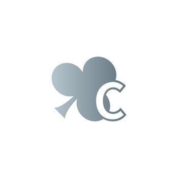 Letter C logo combined with shamrock icon design
