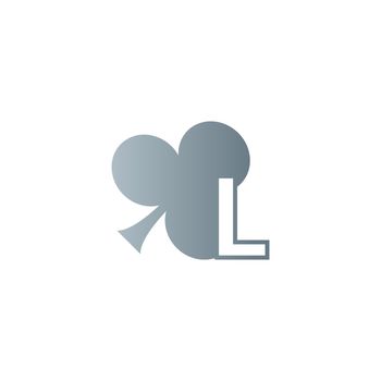 Letter L logo combined with shamrock icon design