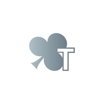 Letter T logo combined with shamrock icon design