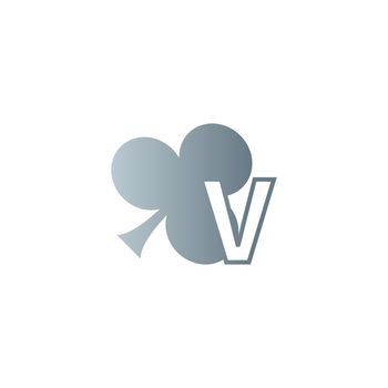 Letter V logo combined with shamrock icon design