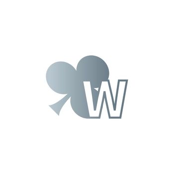 Letter W logo combined with shamrock icon design