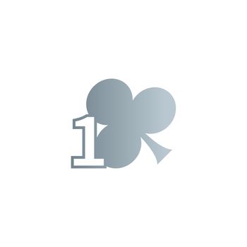 Number 1 logo combined with shamrock icon design