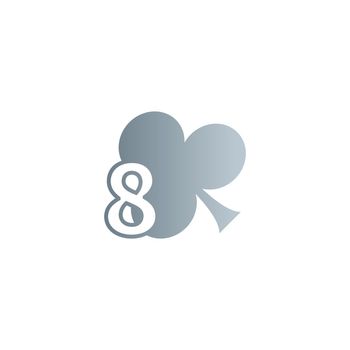 Number 8 logo combined with shamrock icon design