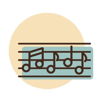 Stave and music notes vector icon