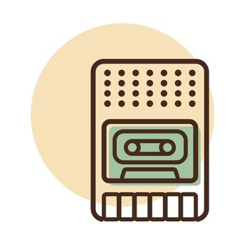 Vintage audio tape recorder vector icon