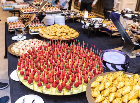 Snacks, garnish on the table at event