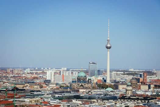 Berlin skyline with cathedral and TV tower, Germany