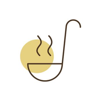 Soup ladle vector icon. Kitchen appliance