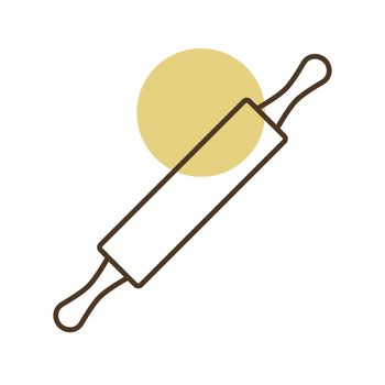 Wooden rolling pin plunger vector icon