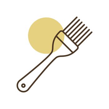 Silicone cooking brush vector icon