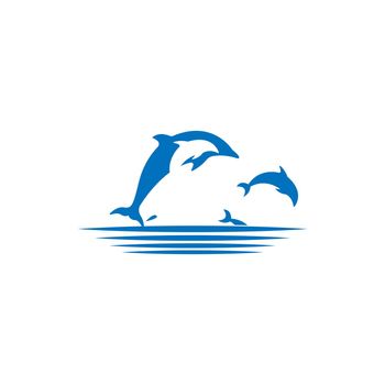 Dolphin logo icon design concept vector template