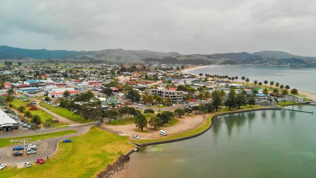 Mercury Bay, Whitianga. Aerial view from drone, New Zealand North Island