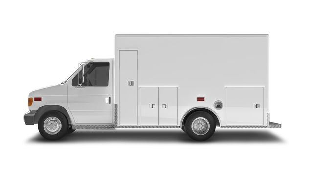 Realistic Truck Mockup Side View