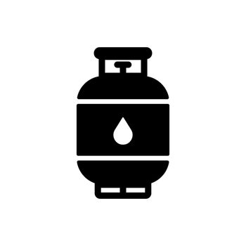 Propane gas cylinder vector glyph icon