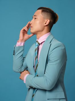 Man Asian appearance and elegance jacket fashion entrepreneurship lifestyle