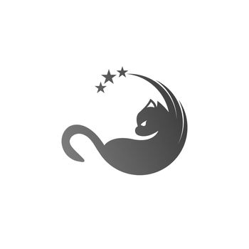 Cat icon logo design illustration vector