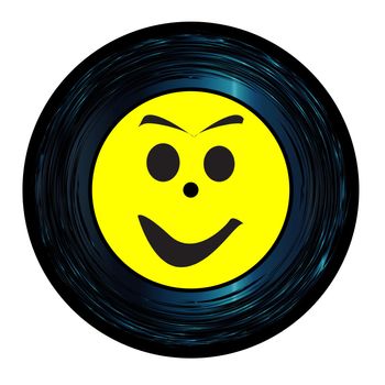 Seven Inch Vinyl Happy Face