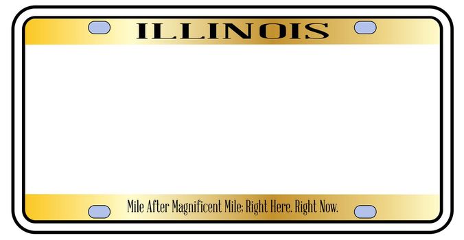 Blank Illinois State License Plate