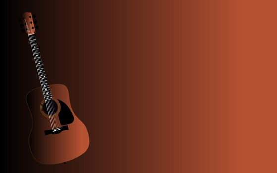 Acoustic Guitar Faded Background