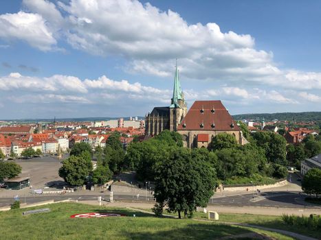 View from the Petersberg Citadel fortress 