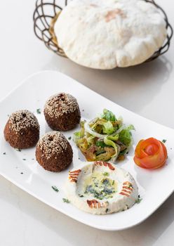 falafel and hummus starter snack food mezze platter