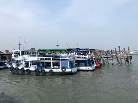 Ferries at Rayong harbor in Thailand