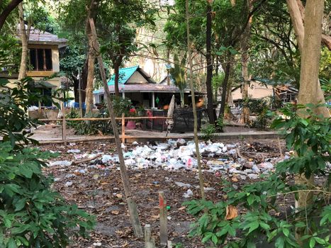 Plastic waste on Koh Samet island