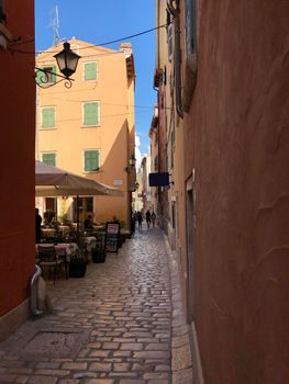 Street in the old town of Rovinj 