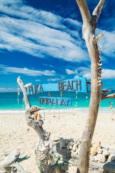 puka beach in boracay island philippines