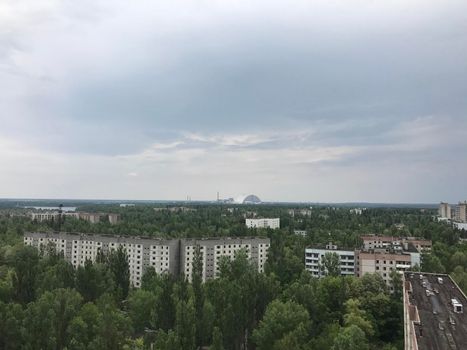 Buildings in Pripyat the abandoned 